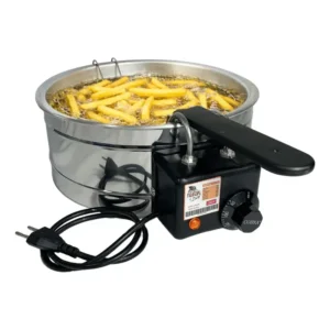 Fritadeira Elétrica Industrial de 5 Litros para Pastel e Batata Frita em Inox