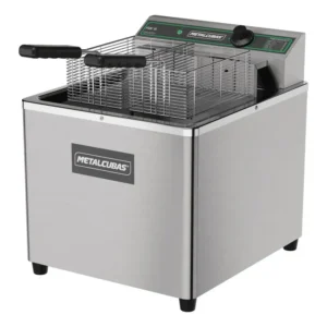 Fritadeira industrial elétrica Metalcubas FOE 15 M 15L aço inoxidável