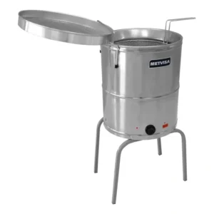 Fritadeira Elétrica Industrial Metvisa 38L Aço Inoxidável 60 Hz