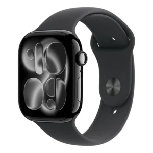 Apple Watch Series 11 GPS + Cellular - Caixa preta brilhante de alumínio – 46 mm - Pulseira esportiva preta – PM - Distribuidor Autorizado