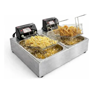 Fritadeira Industrial 10l 6000w Inox 2 Cubas Profissional