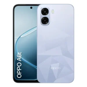 Smartphone Oppo A6t 5G 128gb, 12gb Ram (4gb + 8gb Virtual Ram), Bateria gigante de 6500 mAh, AI Câmera 50MP, Tela 120Hz, NFC, IP64 - Azul Cristal
