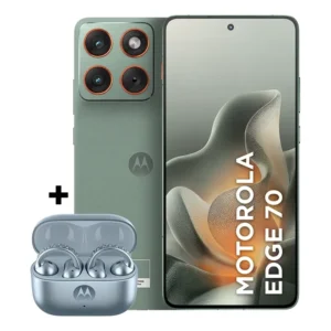 Kit Smartphone Motorola Edge 70 5g 512gb Verde Claro + Fone Bluetooth Moto Buds Loop Ice Melt Swarovski