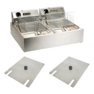Fritadeira Elétrica Gg Profissional 10l Aço Inox Com Tampas