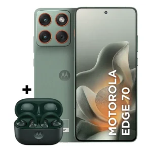 Kit Smartphone Motorola Edge 70 5g 512gb Verde Claro + Fone Bluetooth Moto Buds Loop Verde