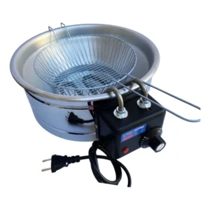 Fritadeira Elétrica 5L Casinha Industrial Tacho Inox 1600W Prata