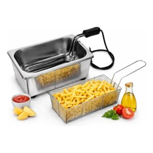 Fritadeira Eletrica Retangular Inox Portatil 1l Fryer Crispy