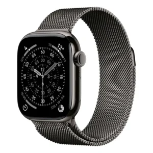 Apple Watch Series 11 GPS + Cellular - Caixa ardósia de titânio – 42 mm - Pulseira ardósia estilo milanês - Distribuidor Autorizado