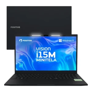 Notebook Positivo Vision i15M Intel Core i3 N300 8GB 256GB SSD Wi-fi 6 Windows 11 - Tela 15,6 Full HD IPS Antirreflexo – Minitela - Permite upgrade de memória RAM e SSD – Preto