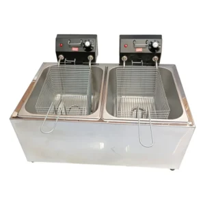 Fritadeira Elétrica Profissional 16L Inox 2 Cubas 8L Termostato Regulado