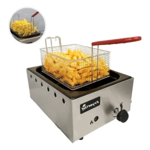 Fritadeira A Gás Cuba 5l Inox Industrial Profissional Frita