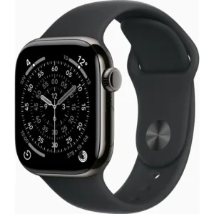 Apple Watch Series 11 GPS + Cellular - Caixa ardósia de titânio – 42 mm - Pulseira esportiva preta – PM