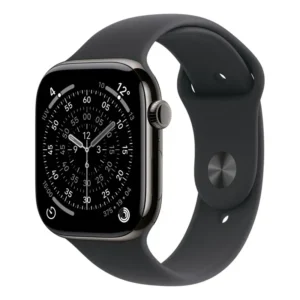 Apple Watch Series 11 GPS + Cellular - Caixa ardósia de titânio – 46 mm - Pulseira esportiva preta – MG - Distribuidor Autorizado