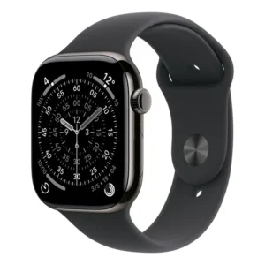 Apple Watch Series 11 GPS + Cellular - Caixa ardósia de titânio – 46 mm - Pulseira esportiva preta – PM - Distribuidor Autorizado
