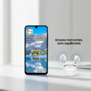 Kit Samsung Celular Galaxy A17 5g 256gb 8gb 50mp Tela 6.7 Cinza + Galaxy Buds Core Branco
