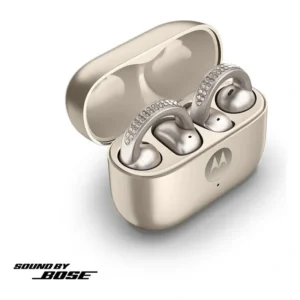 Fone de ouvido Sem Fio Motorola Moto Buds Loop Crystals by Swarovski cor Pantone French Oak - Sound by Bose, Bluetooth