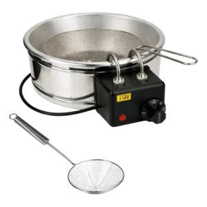 Fritadeira Elétrica 3l Tacho Ctermostato + Escumadeira Inox