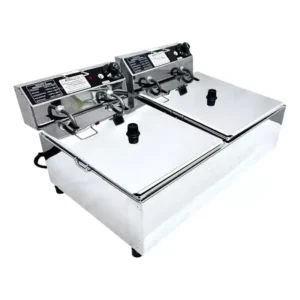 Fritadeira Elétrica Industrial 10 Lts 2 Cubas Com Tampa