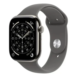 Apple Watch Series 11 GPS + Cellular - Caixa natural de titânio – 46 mm - Pulseira esportiva cinza-pedra – PM