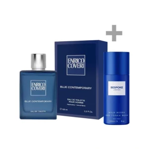 Perfume Masculino Enrico Coveri Blue Contemporary EDT 100 ml + Desodorante Corporal Bespoke