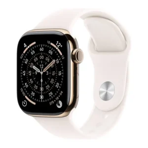 Apple Watch Series 11 GPS + Cellular - Caixa dourada de titânio – 42 mm - Pulseira esportiva blush-clara – PM