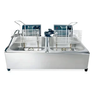 Fritadeira Elétrica 10 Litros 2 Cuba Com Termostato Inox