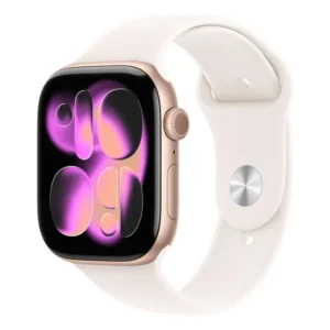 Apple Watch Series 11 GPS + Cellular - Caixa cor de ouro rosa de alumínio – 46 mm - Pulseira esportiva blush-clara – PM