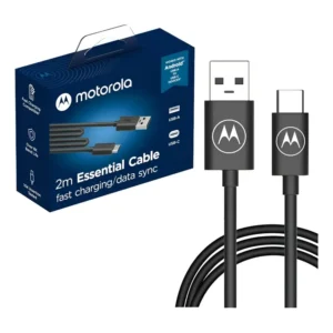 Cabo Carregador Original Motorola Turbo Tipo C 2 Metros