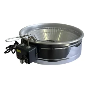 Fritadeira elétrica tacho inox 5l com termostato cozinha eficiente
