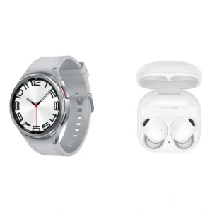 Galaxy Watch6 Classic LTE 47mm Prata + Galaxy Buds2 Pro Branco