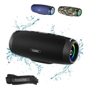 Basike 100w Caixa De Som Bluetooth Portátil 10000mah Tws Ipx5 Boombox, Caixa De Som Bass Boost Estéreo, Alta Hifi, Ajuste Graves Agudos Com Rgb Luzes Led para Festa,praia,viagens,i