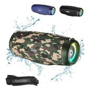 Basike 100w Caixa De Som Bluetooth Portátil 10000mah Tws Ipx5 Boombox, Caixa De Som Bass Boost Estéreo, Alta Hifi, Ajuste Graves Agudos Com Rgb Luzes Led para Festa,praia,viagens,i