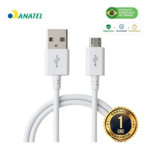 Cabo Carregador Micro USB Para Samsung A01 A02 A03 Core A10 A10s J2 J4 J5 J7 Fone JBL HeadSet Caixa de Som Branco