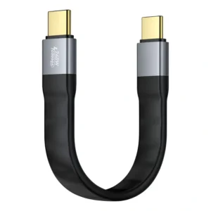 Cabo Curto USB-C 40Gbps USB4 8K 240W 12,5cm Essager Carregamento Rápido