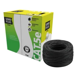 Cabo Rede Internet Cftv Cat5e Furukawa Soho Plus 305m cor Preto
