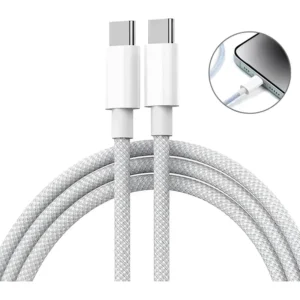 Cabo Usb C Tipo C Para Iphone 15 Pro 15 16 Pro Max Trançado
