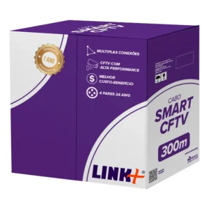 Caixa De Cabo Cftv Cat5 Certificado Homologado Anatel Caixa 300m Preto Link+