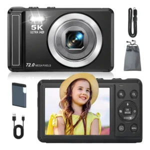 Câmera Digital 5k Uhd 72mp Foco Automático Recarregável