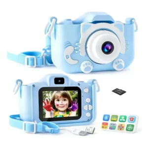 Câmera Infantil Capa Gato Vídeo Hd Fotos Jogos Micro Sd 64gb