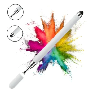 Caneta Touch Stylus Ponta Fina Desenho Para iPhone E Android Branco