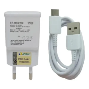 Carregador Celular Samsung Usb C A52 A30 A54 Turbo Cor Branco