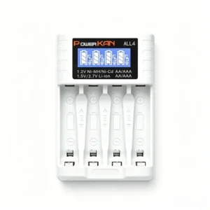Carregador Lcd Powerkan De 4 Slots Aa Aaa 1,2 V Nimh 1,5 V L