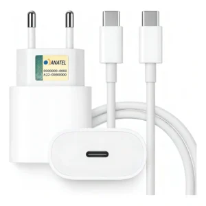 Carregador Turbo Tipo C A'Gold CA31-3 30W USB-C para iPhone 15 16 Branco