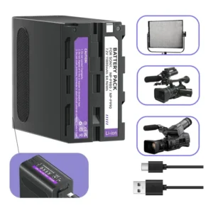 Carregamento De Câmera Np-f990 F980 Bateria Para Sony Tr18