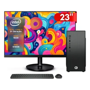 Computador Completo 2Eletro Fast Intel Core i7, 16GB RAM, SSD 512GB, Bivolt, Monitor 23 Full HD - CD2E-0135FA