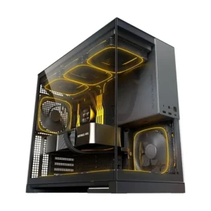 Gabinete Mid Tower Geometric Future Model 5 Preto e Cinza Gamer para Placas ATX
