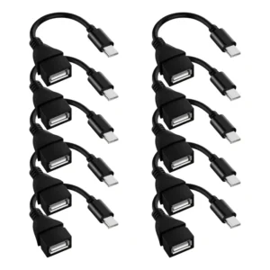 Kit 10 Adaptador Otg Tipo C Macho Usb Femea Atacado Revenda