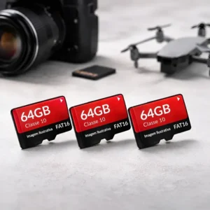 Kit 3 Cartão Memória 64gb Pcâmera Ip Wifi E Drones Cameras