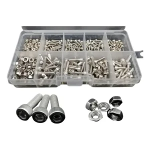 Kit 400 Parafusos Porcas Hexagono Hexagonal Allen M2 M3