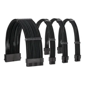 Kit Cabo Extensor Sleeved Pc Gamer 24 Atx 4+4 Cpu E 6+2 Pcie